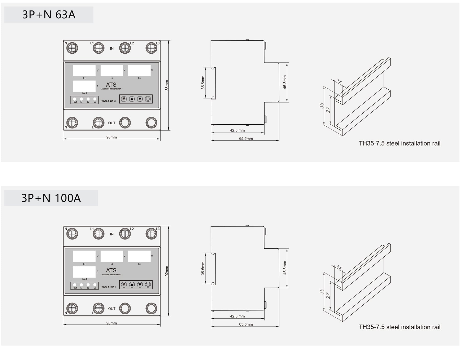 YJVA3-1 3P+N four in two out automatic phase sequence conversion switch.jpg