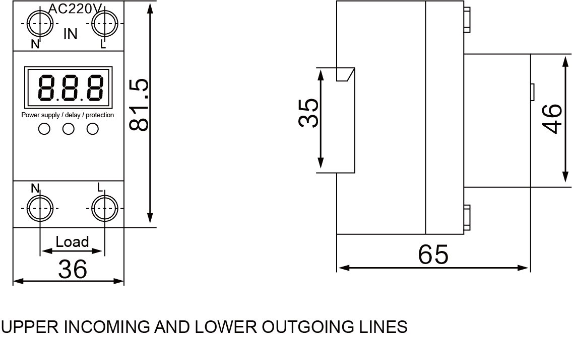 YJQG digital self resetting overvoltage and undervoltage delay protector