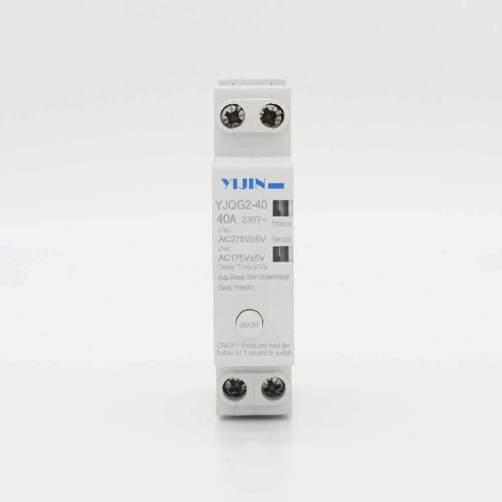 YJQG2 18mm 1P+N self resetting overvoltage and undervoltage protector