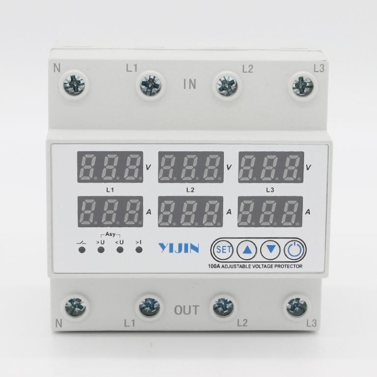 YJQGA-100 3P+N Self resetting Overvoltage and Overcurrent Protector