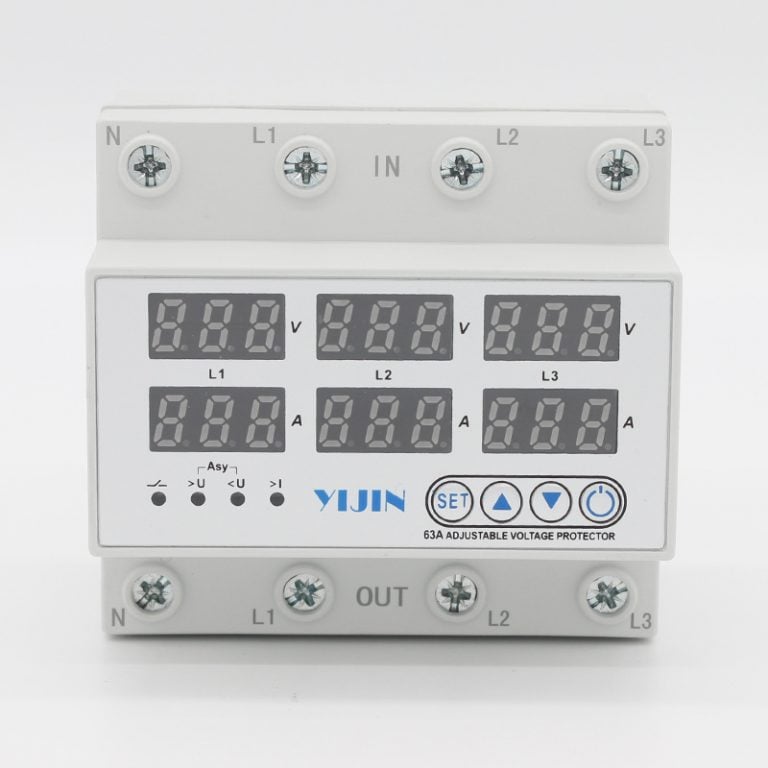 YJQGA-63 Type 3P+N Self resetting Overvoltage and Overcurrent Protector