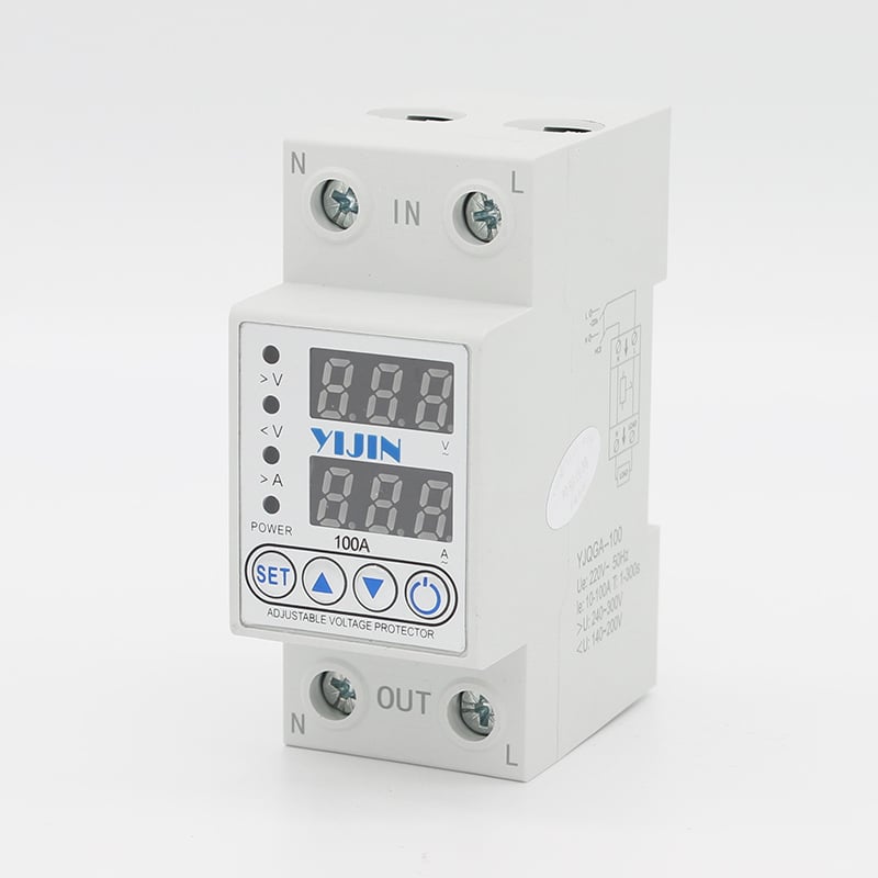 YJQGA-100 1P+N Self resetting Overvoltage and Overcurrent Protector