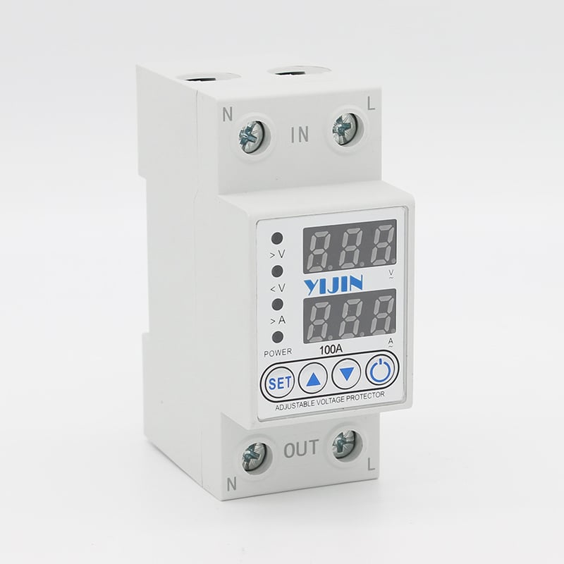 YJQGA-100 1P+N Self resetting Overvoltage and Overcurrent Protector