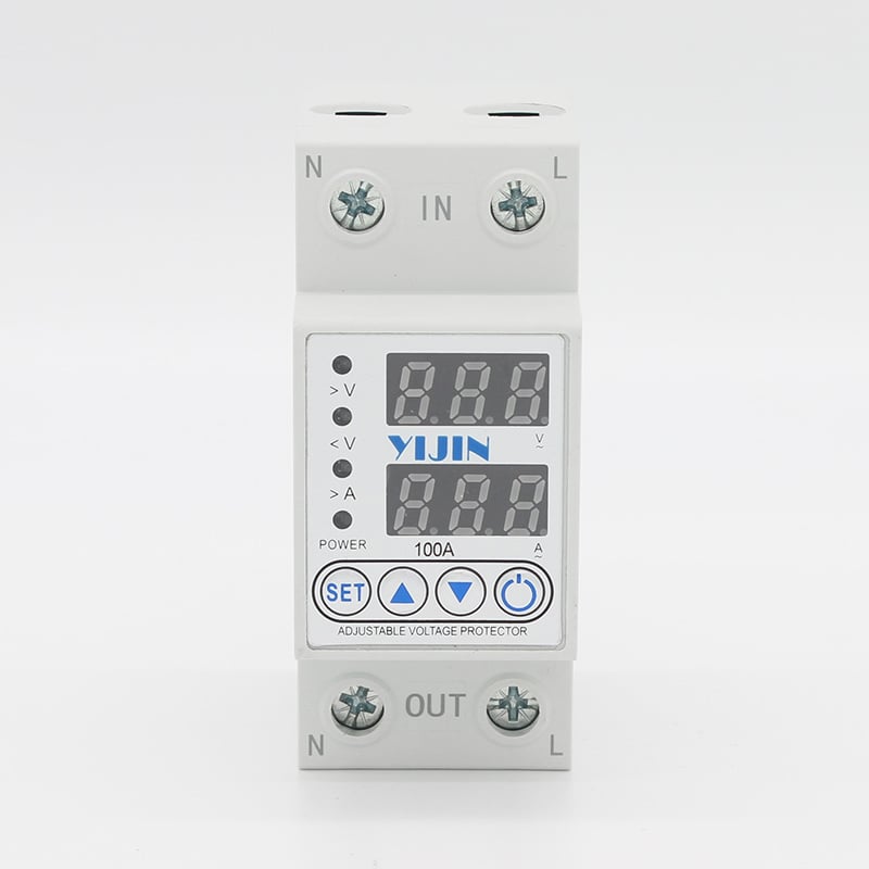 YJQGA-100 1P+N Self resetting Overvoltage and Overcurrent Protector