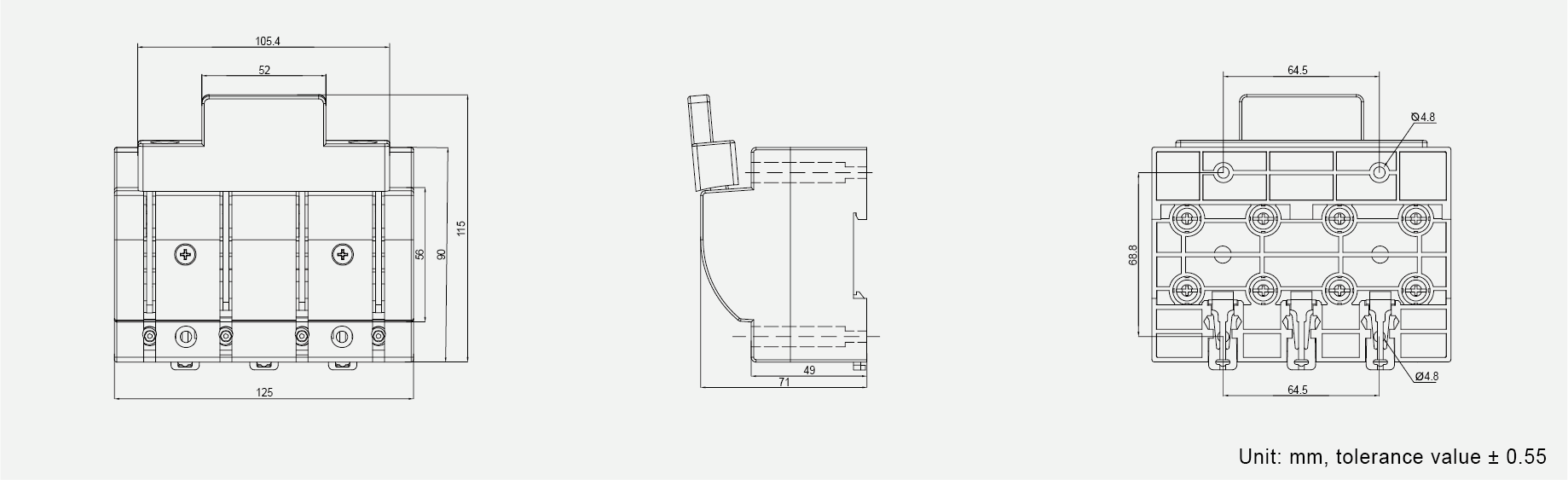 HK18-160 type knife switch for photovoltaic applications