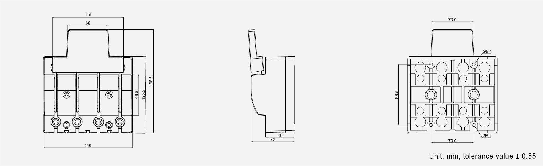 HK18-250 type knife switch for photovoltaic applications