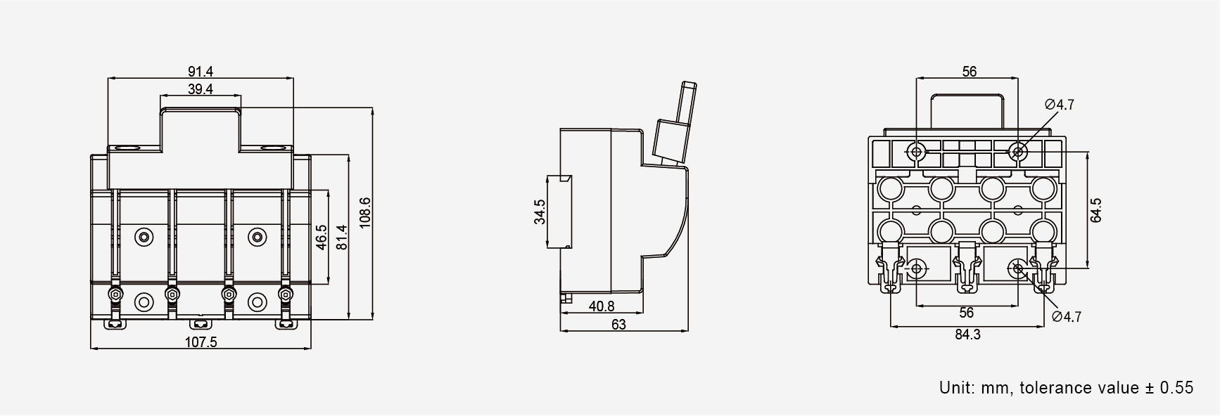 HK18-125 type knife switch for photovoltaic applications