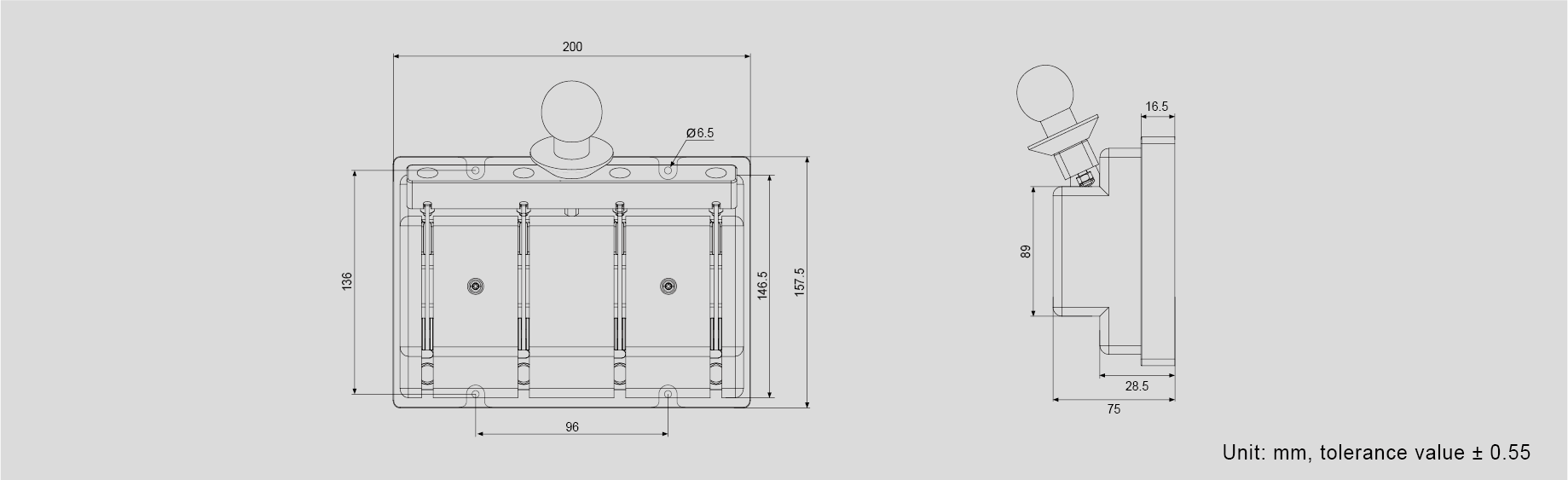 HD11F-250 protective opening knife switch