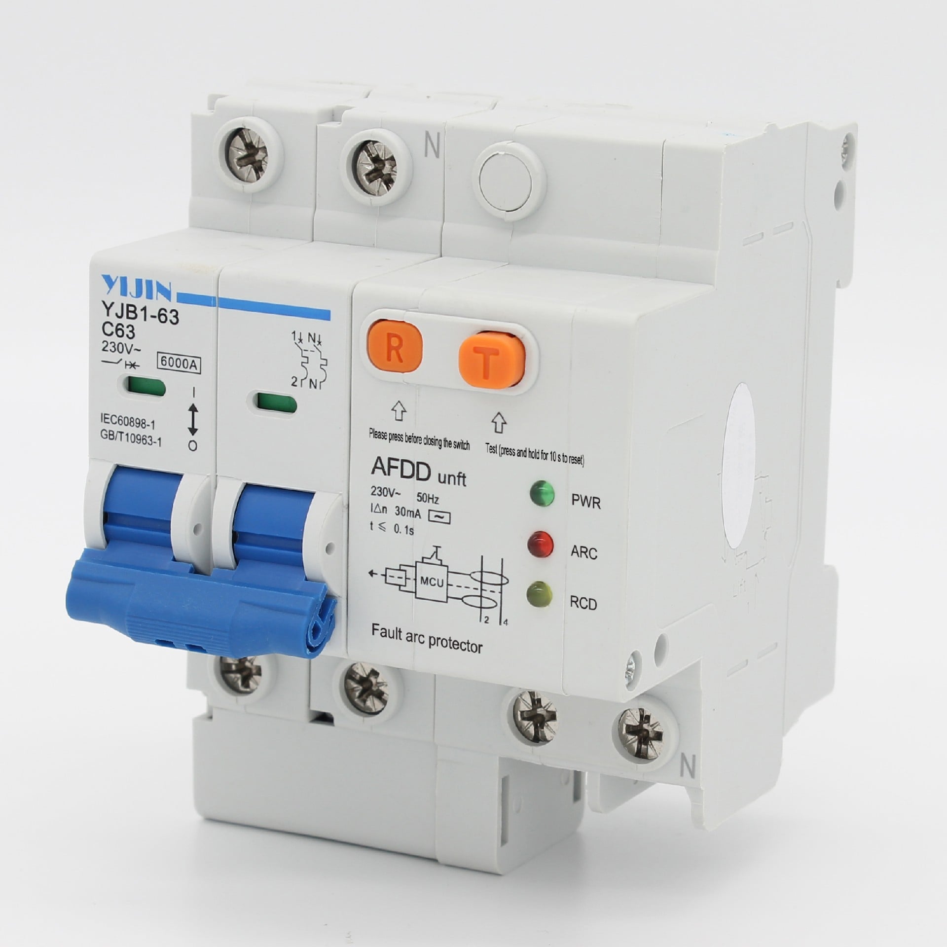YJB1-63/AFD Circuit Breaker with Leakage Arc Fault