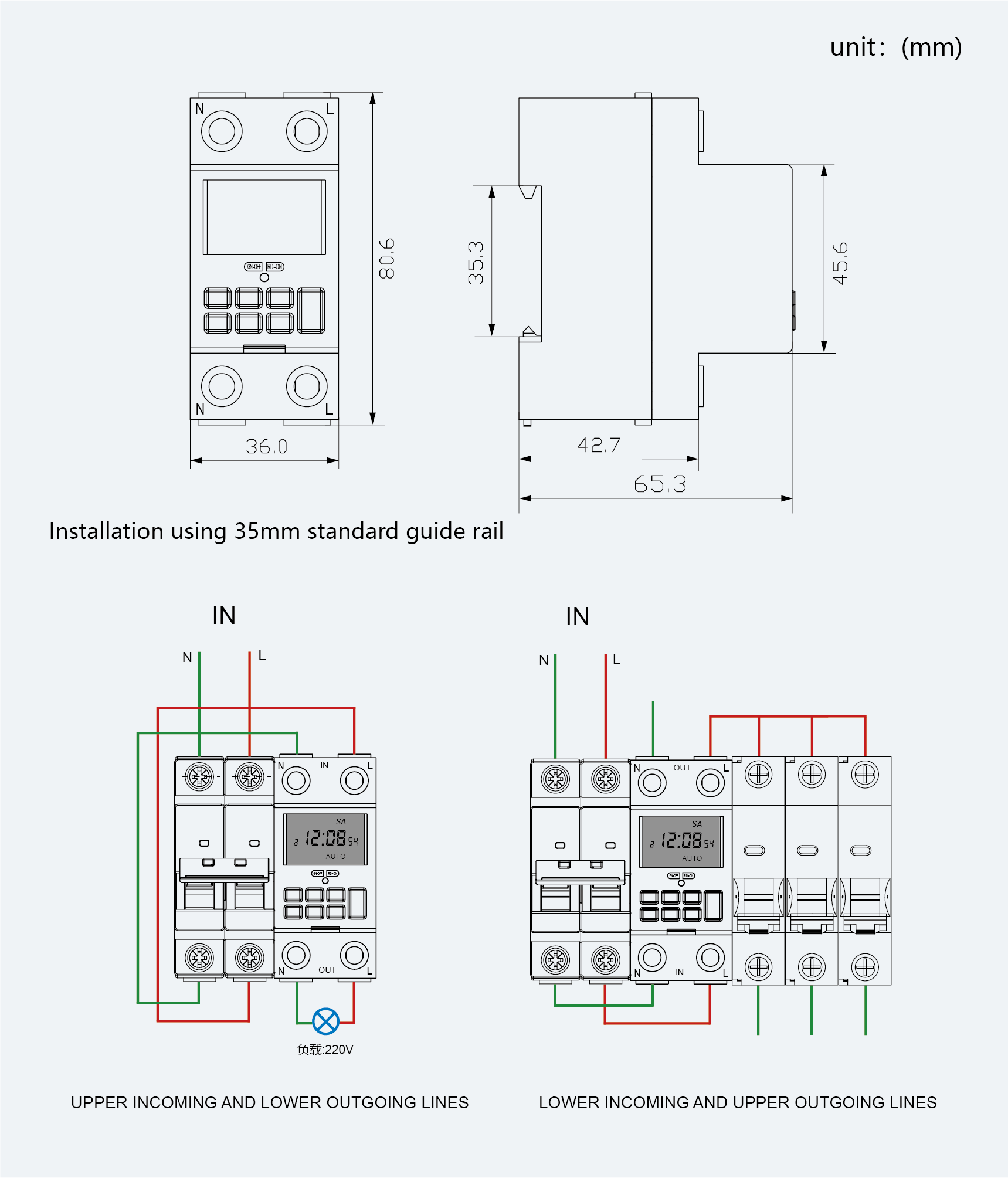 KG316TG36mm modular time control switch