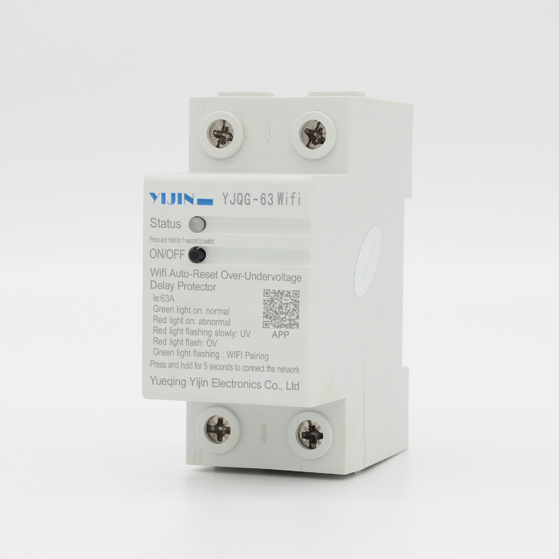 YJQG-63 WiFi automatic reset overvoltage and undervoltage delay protector