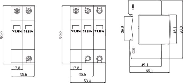 YJ1-C40 DC Surge Protector