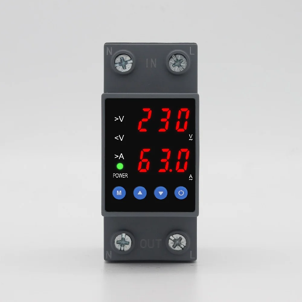 YJQGA-63 1P+N Over/Under Voltage/Overcurrent Reclosing Protector