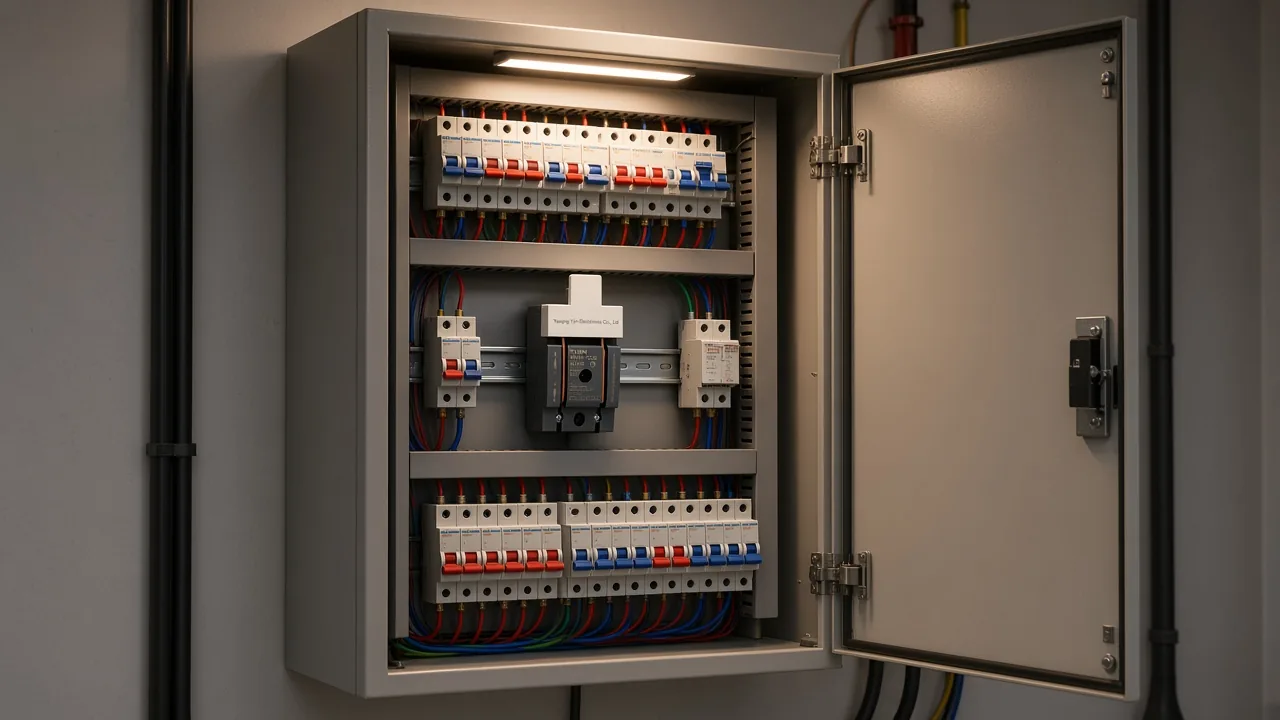 HK18-125 knife isolator in an indoor cabinet with the door open