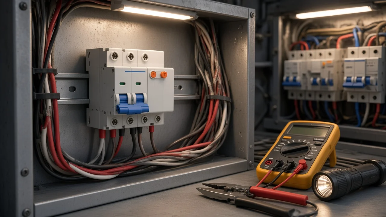 Multiwire black red and white conductors that drive shared-neutral AFCI labor time