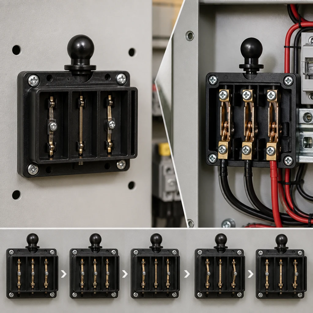 HD11F isolating knife switch detail