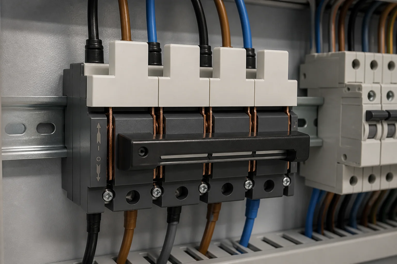 Knife isolator installed for panel isolation duty