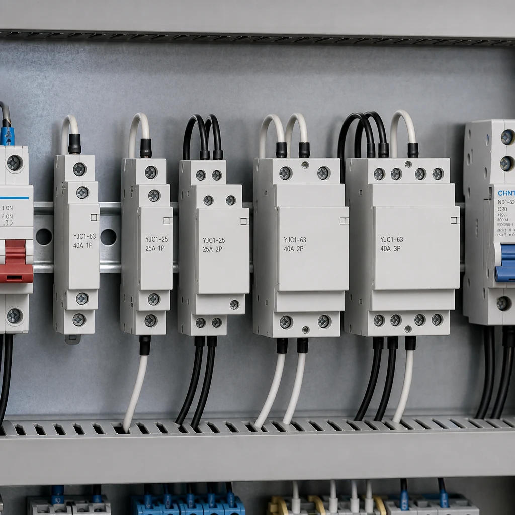 YJC1-63 4P modular AC contactor family reference