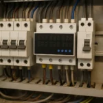 Voltage protector DIN-rail cover in distribution board