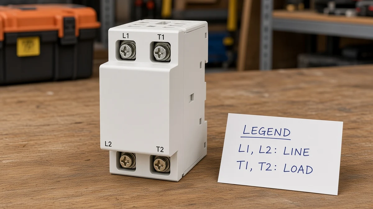 Outdoor contactor line L1 L2 and load T1 T2 terminal emphasis