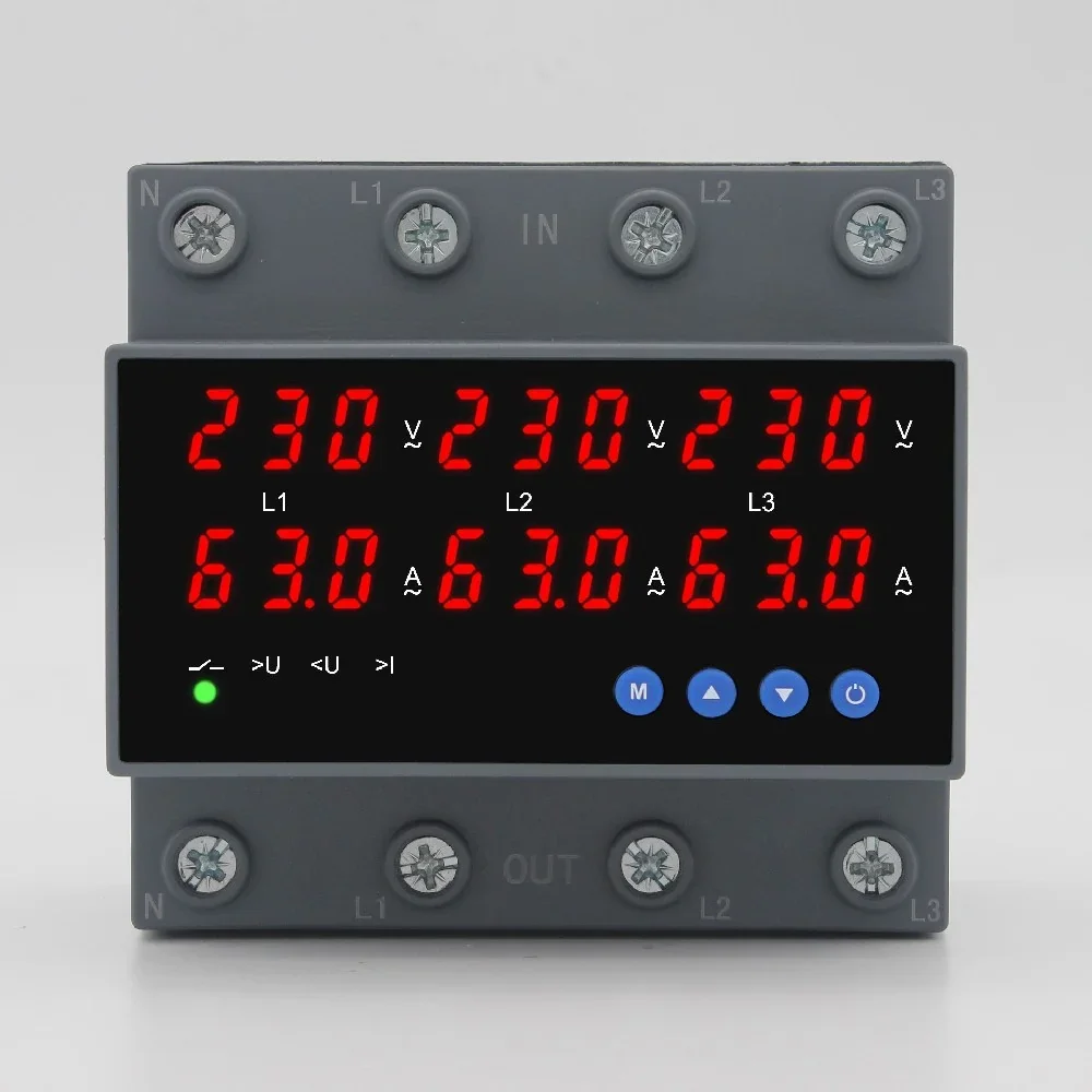 YJQGA-63 3P+N over/under voltage overcurrent reclosing protector