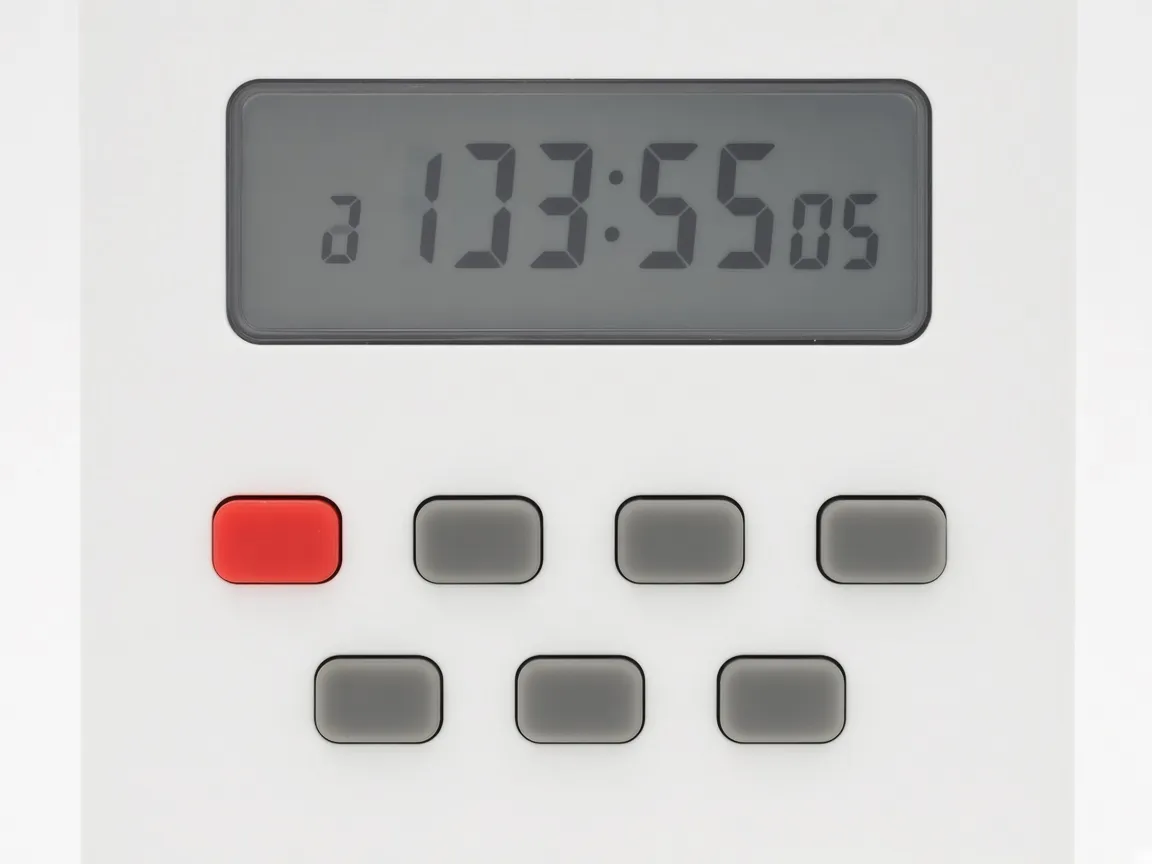 Buttons on the rail timer