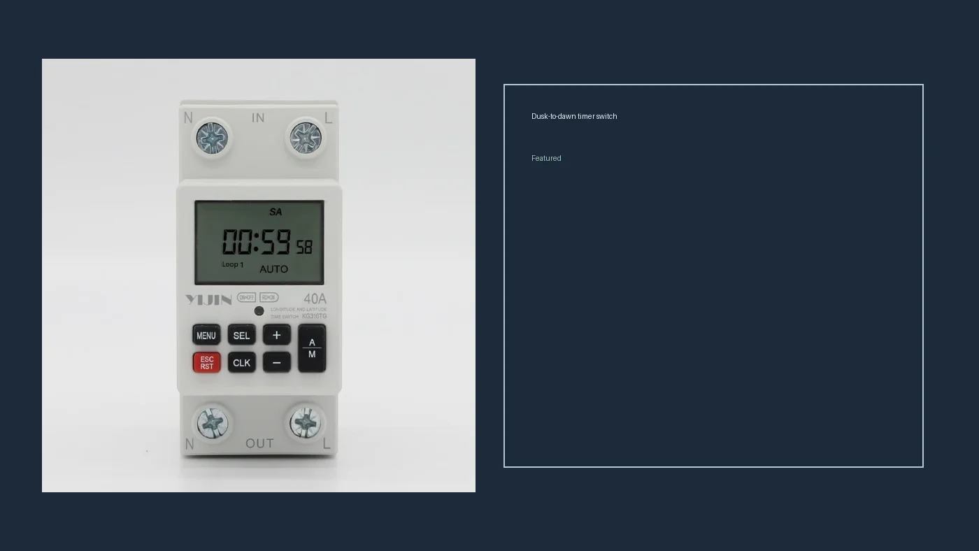 Dusk to dawn timer switch selection: photocell wall label versus rail lat/long clock