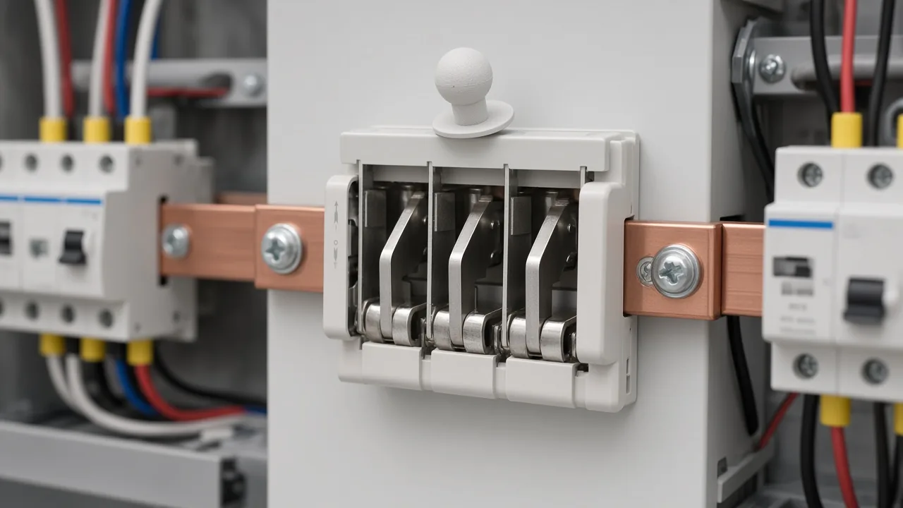 Isolator switch open for electrical service isolation