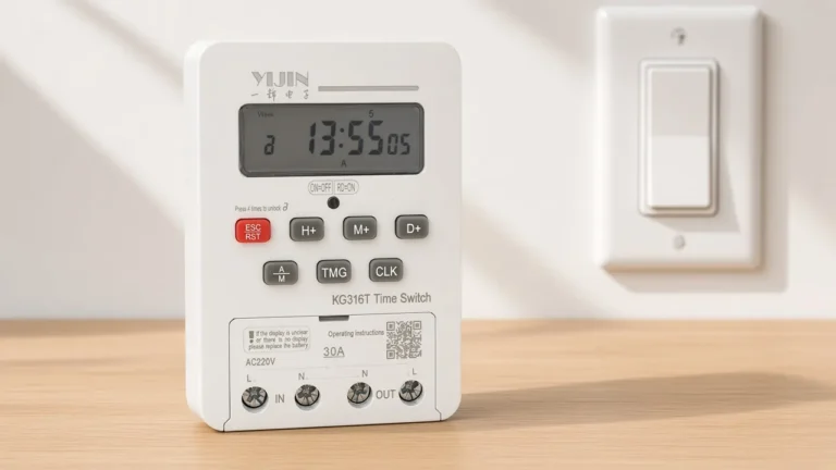 Choose a programmable in-wall timer switch for lights or a DIN-rail weekly timer