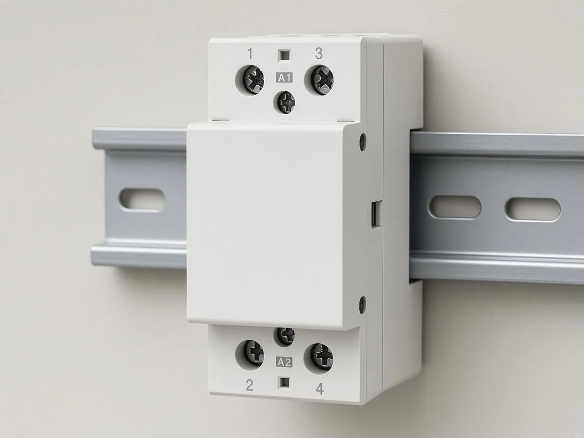 Close view of the household contactor