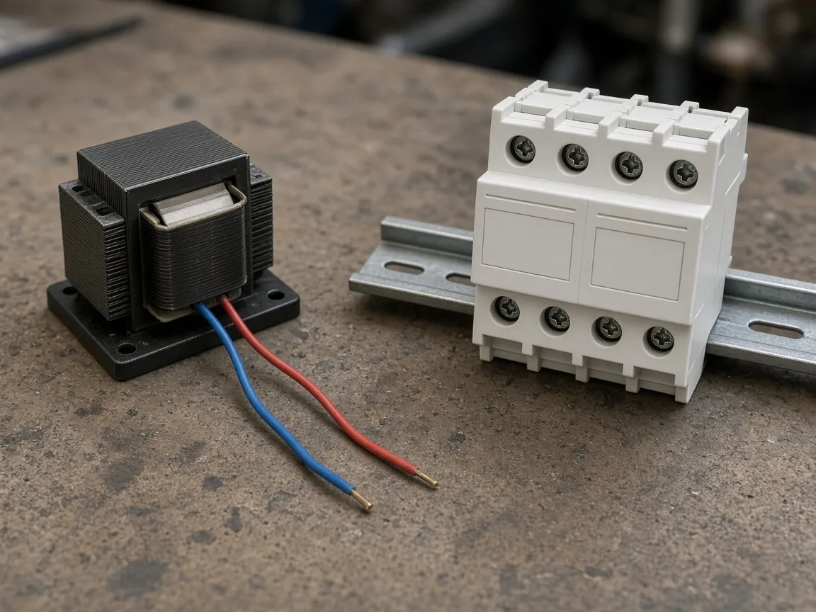 Control path beside a rail contactor