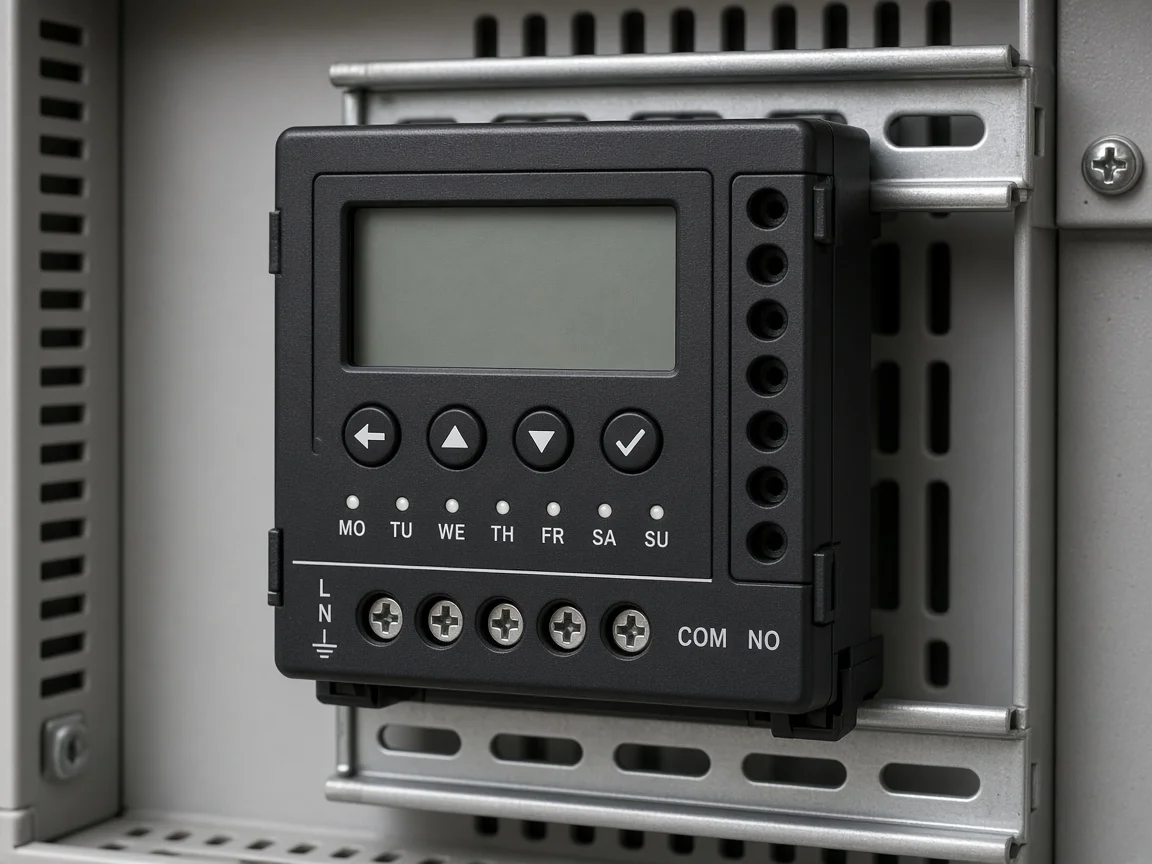 Close view of the rail time-control module