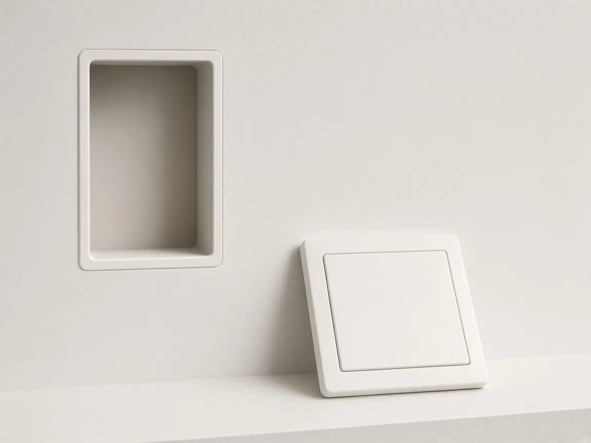 Empty wall box for a faceplate
