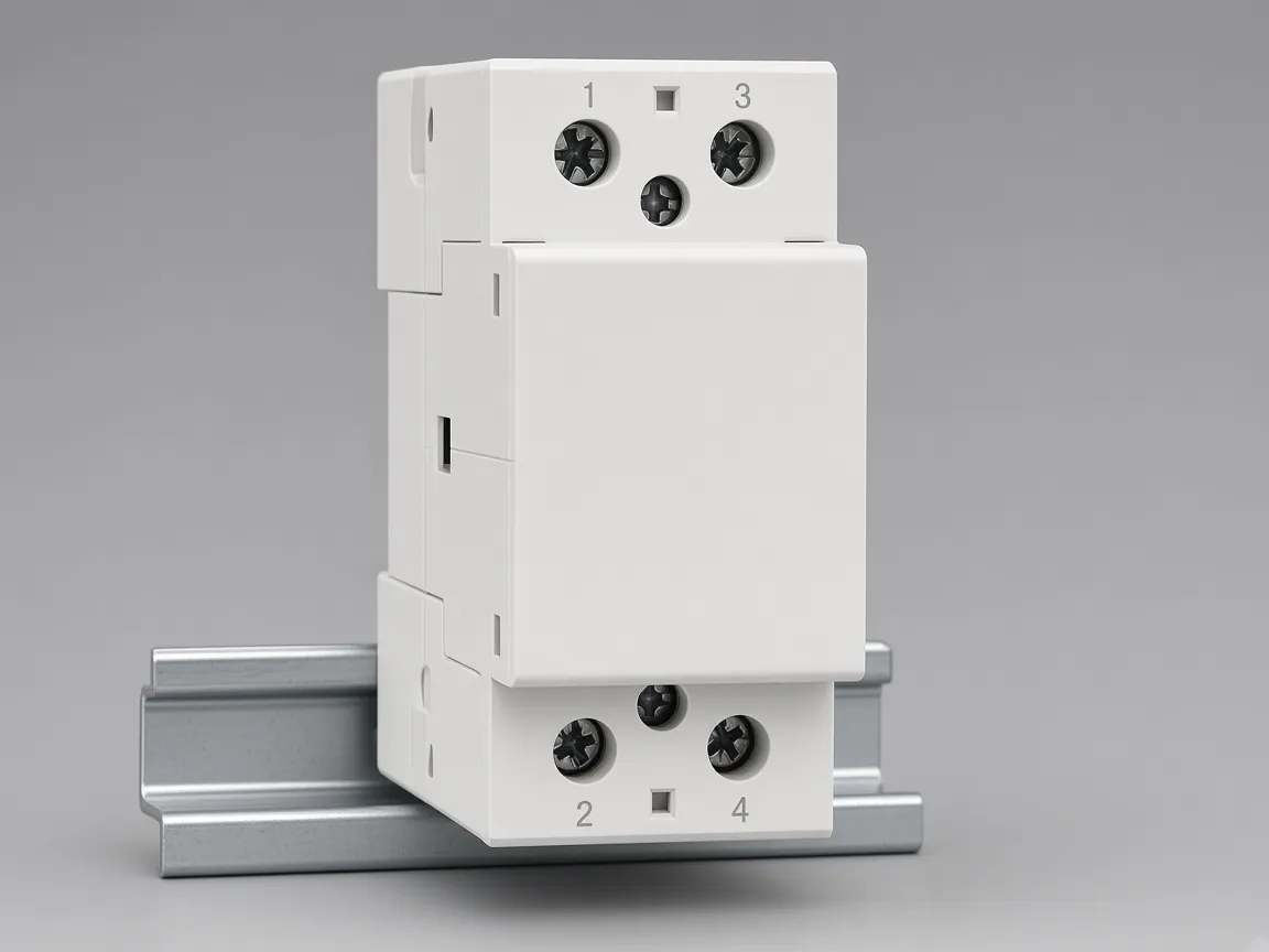 Close view of the household contactor