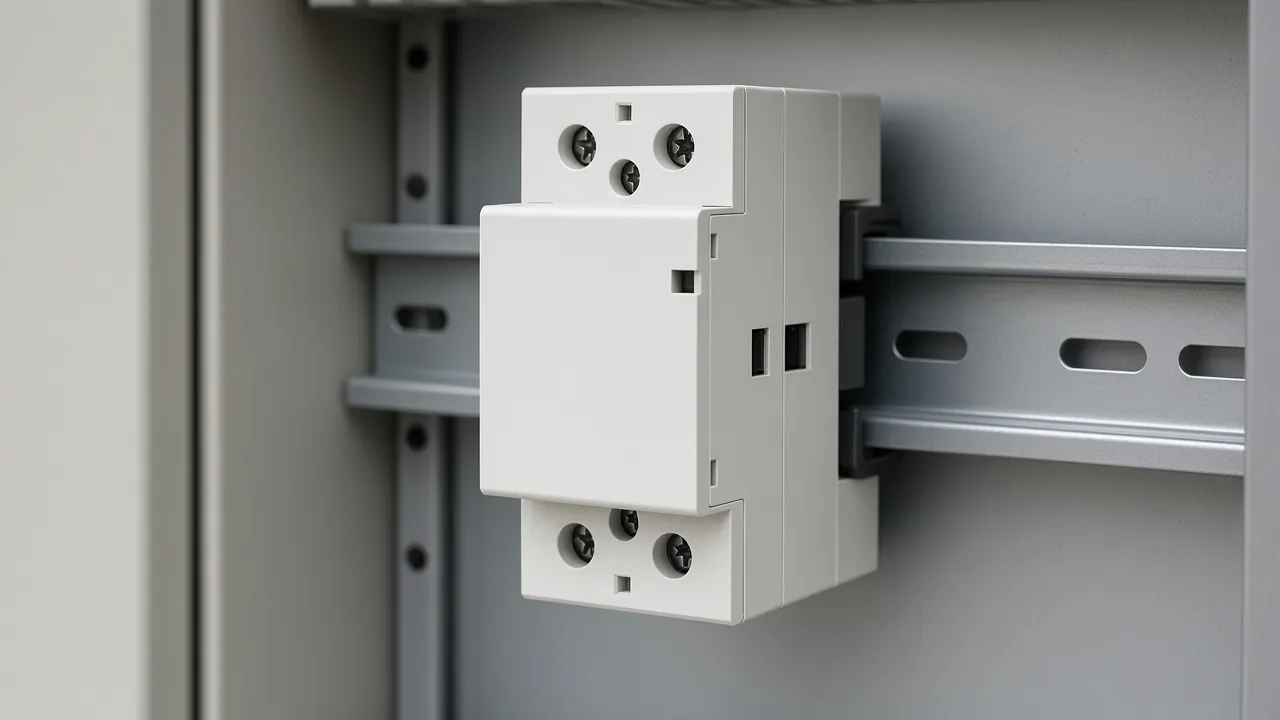 Household contactor on a rail