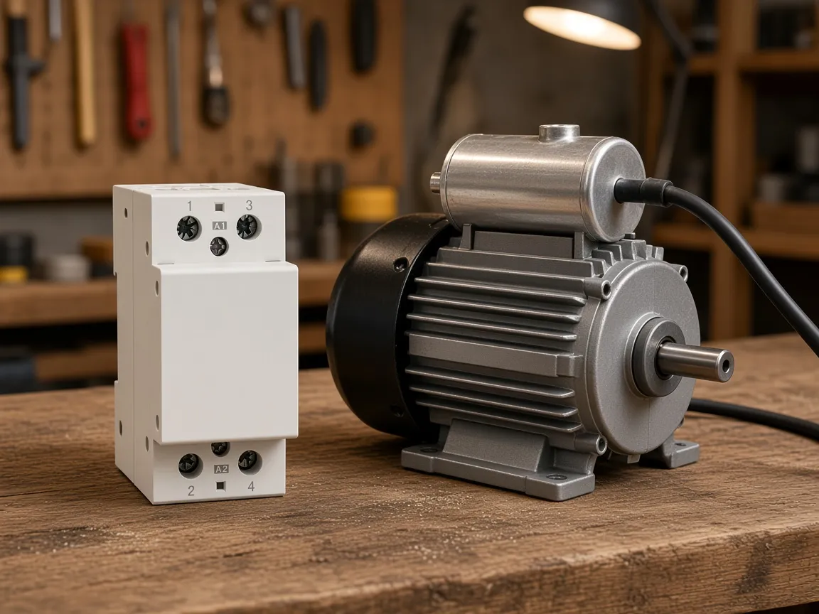 Contactor beside a household motor