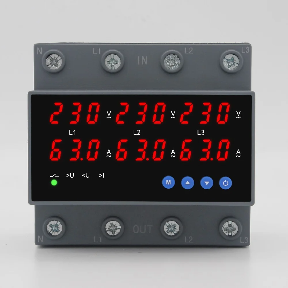 YJQGA-63 3P+N over/under voltage overcurrent reclosing protector