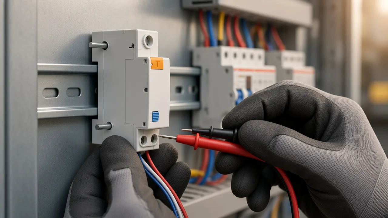 Meter check at the MV+MN accessory terminals